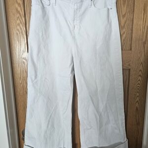 J. Crew Crisp White Wide Leg Jeans